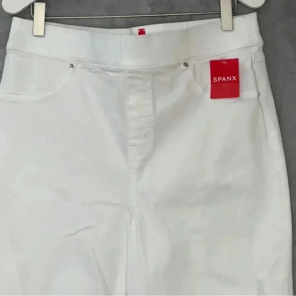 SPANX Distressed Skinny Jean‎ Sz L White - Picture 3 of 14